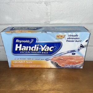 New Reynolds Handi-Vac Vacuum Quart Size Freezer Bags NEW